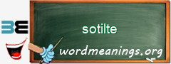 WordMeaning blackboard for sotilte